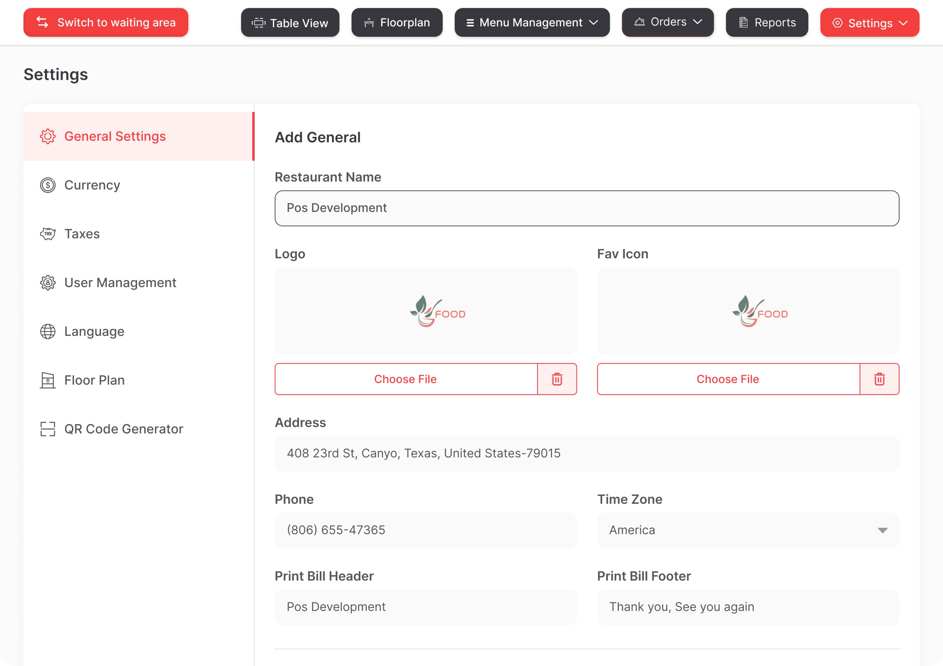 General Settings